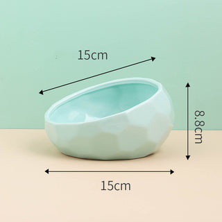 Pet Ceramic Bowl - Oblique Mouth