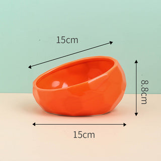 Pet Ceramic Bowl - Oblique Mouth