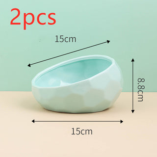 Pet Ceramic Bowl - Oblique Mouth