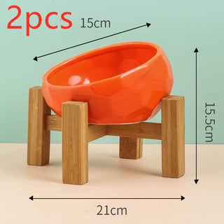 Pet Ceramic Bowl - Oblique Mouth