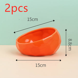 Pet Ceramic Bowl - Oblique Mouth