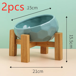 Pet Ceramic Bowl - Oblique Mouth